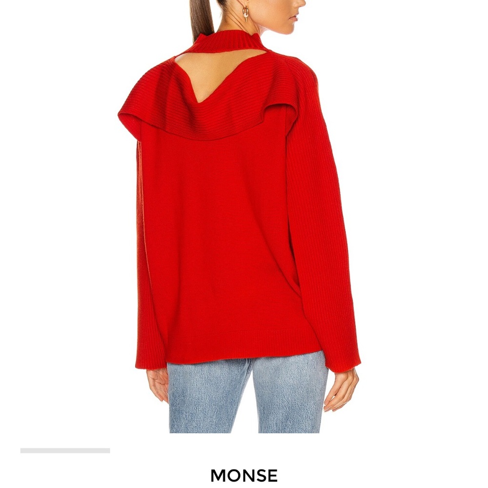 MONSE New Red Knit with Unique Back Cutout size XS